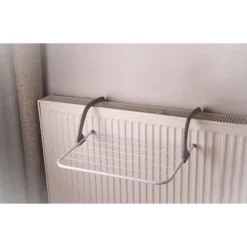 5 Bar Radiator Foldbar Radiator Håndklædeholder Tøj Tørrestativ Tørrestativ Skinne Grey