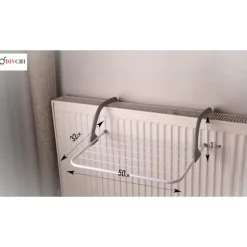 5 Bar Radiator Foldbar Radiator Håndklædeholder Tøj Tørrestativ Tørrestativ Skinne Grey