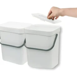 1,3 gallon kompostbeholder, 1 pakke kompostspand lille skraldespand (hvid)