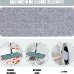 2 Mikrofiber Kosteskaft Betræk - Auto Clean And Dry Kost - Rep