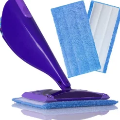 2 Pak Genanvendelige Mikrofiber Mop Puder til Swiffer Flat Mop