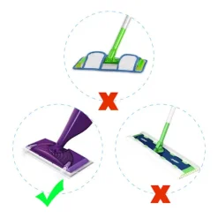 2 Pak Genanvendelige Mikrofiber Mop Puder til Swiffer Flat Mop