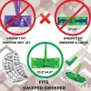 2 Pak Mikrofiber Genanvendelige Mop Puder Kompatibel Med Sweeper Mopper Vaskbare Mop Puder Til Vådt & Tørt Brug