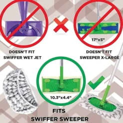 2 Pak Mikrofiber Genanvendelige Mop Puder Kompatibel Med Sweeper Mopper Vaskbare Mop Puder Til Vådt & Tørt Brug