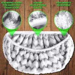 2 Pak Mikrofiber Genanvendelige Mop Puder Kompatibel Med Sweeper Mopper Vaskbare Mop Puder Til Vådt & Tørt Brug