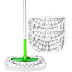 2 Pak Mikrofiber Genanvendelige Mop Puder Kompatibel Med Sweeper Mopper Vaskbare Mop Puder Til Vådt & Tørt Brug