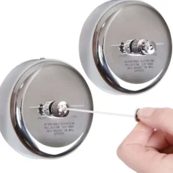2 Pakke Holdbar 304 Rustfrit Stål Retractible Tøjvaskesnor med
