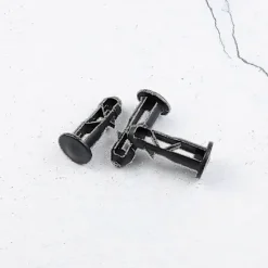 3 par hængselbolte hængselstifter til skraldespands låg, passer til 240/120/100/60l udendørs skraldespande, 65mm X 18mm, sort plastik [DB]
