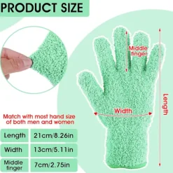 1 Par Mikrofiber Støvsugerhandsker, Genanvendelige Vaskbare Rengøringshandsker Vanter til Planter Husrengøring Bil Persienner Lamper