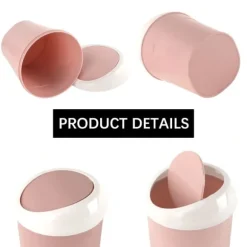 2 små papirkurve Mini skrivebordspapirkurv (blå, pink)[CO]