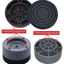 4 stk. Anti-vibrations puder Universel Vaskemaskine Anti-vibrations pude fødder