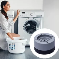 4 stk. Anti-Vibrations Puder Anti-Slip Vaskemaskine Fødder Støjreducerende Måtte