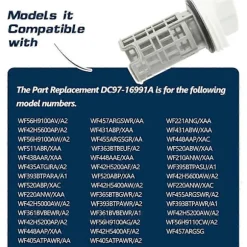 2 STK DC97-16991B Vaskemaskine Afløbspumpe Filter Vaskemaskine Filter til Erstatning for 4000059 AP5800143 PS
