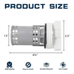 2 STK DC97-16991B Vaskemaskine Afløbspumpe Filter Vaskemaskine Filter til Erstatning for 4000059 AP5800143 PS