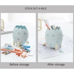 2 stk. Dinosaur æggeskal Mini Desktop Skraldespand