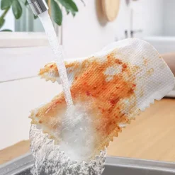 10 stk. fortykkede sugehåndklæder kan genbruges Super Mide superfine fiber støvfjerning og sugehandsker Husholdningsrengøring non-woven handsker