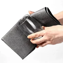 10 stk fortykket magisk rengøringsklud mikrofiberoverflade Black 20x25cm