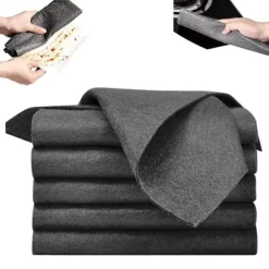 10 stk. fortykket magisk rengøringsklud, mikrofiber uden spor absorberende øjeblikkelig polering genanvendelig rengøringsklud
