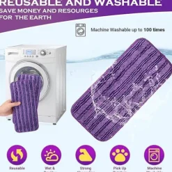 3 STK Genanvendelige Klude til Swiffer WetJet Træ Mikrofiber Mopper Erstatningsklude til VOILET MOP