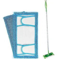 2 stk. Gulvmoppeklud Vaskbar Moppepude til Swiffer Sweeper Moppe Clo