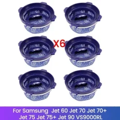 6 STK. HEPA-filter til Samsung Jet 60 Jet 70 Jet 70+ Jet 75 Jet 75+ Jet 90 VS9000RL Støvsuger As Shown
