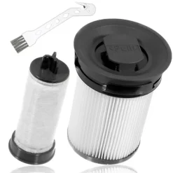 2 stk. HEPA-filtre til Triflex Hx1 poseløs stangstøvsuger tilbehør [DB] White black