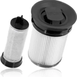 2 stk. HEPA-filtre til Triflex Hx1 poseløs stangstøvsuger tilbehør [DB] White black