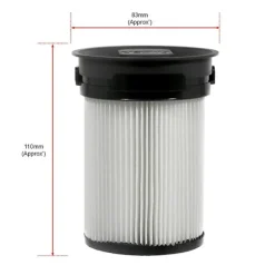 2 stk. HEPA-filtre til Triflex Hx1 poseløs stangstøvsuger tilbehør [DB] White black