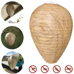 4 stk. Hvepsefælder Giftfri Lokkemad af Papir, Afskrækkende for Bier - Hvepsebo Beige Beige Beige