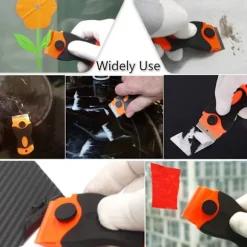 2 stk. Keramisk Glas Hob Skrabere med 10 Plastik Skrabere + 10 Metal Blade, Keramisk Glas Skraber til Fjernelse af Etiketter, Eller