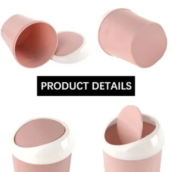2 stk. lille skraldespand mini skrivebordsspand (blå, pink)