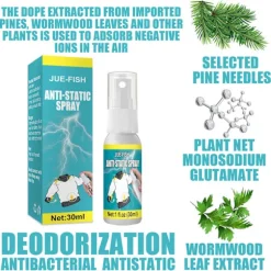 1 stk. 30ml antistatisk spray husholdnings antistatisk spray tøj