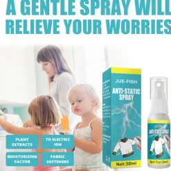 1 stk. 30ml antistatisk spray husholdnings antistatisk spray tøj