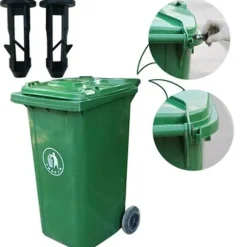 1/2 stk. Plast Hængselstift Pløk Link Skraldespand Låg Fastgørelsesværktøj Til Rullekærrer 65mm X 18mm 2 STK