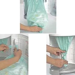 3 stk. Refill Pack Biologisk Nedbrydelige Baby Ble Affaldsposer Til 16l Skraldespand Udskiftnings Liner Affaldspose Til Hjem Og Køkken (Fww)