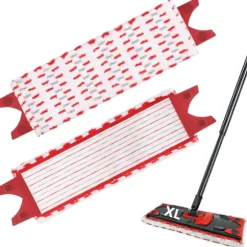 2 stk. til Vileda XL Moppe Refill, Vileda Moppe Refill 51x14cm, Egnet til Vileda Ultramax/Ultramat XL, Mikrofiber Refill til Alle Gulvtyper