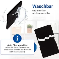 10 stk. tørrefilter til tørretumbler erstatning for Beko 2964840100, fnugfilter til tørretumbler Beko DE8635rx DS7512pa tørretumbler Db black