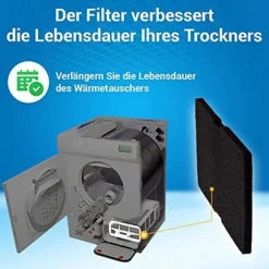 10 stk. tørrefilter til tørretumbler erstatning for Beko 2964840100, fnugfilter til tørretumbler Beko DE8635rx DS7512pa tørretumbler Db black