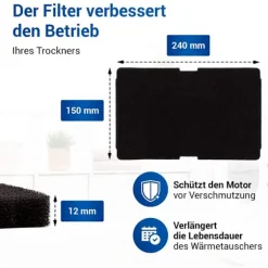 10 stk. tørrefilter udskiftning til 2964840100, fnugfilter til DE8635Rx DS7512Pa tørretumbler