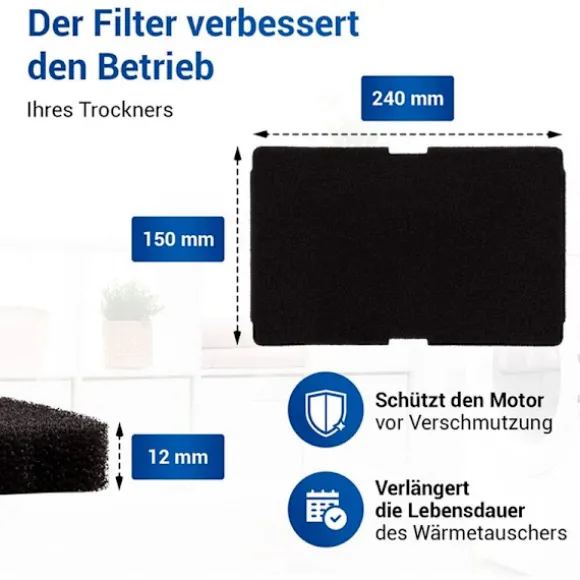10 stk. tørrefilter udskiftning til 2964840100, fnugfilter til DE8635Rx DS7512Pa tørretumbler