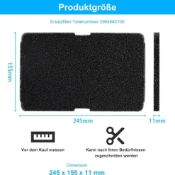 10 stk. tørretumblerfilter til udskiftning af tørretumbler til 2964840100, filter til tørretumbler DE8635Rx DS7512Pa Tumble