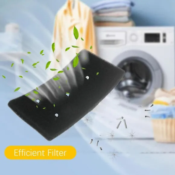 4 stk. tørretumblerfilter til Bauknecht Privileg Whirlpool HX 481010716911 Tørretumblerfilter Genanvendeligt kondenserende [DB] Black