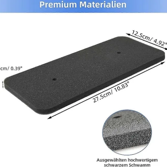 4 stk. Tørretumblerfilter-reservedele til Candy/Hoover/Ostein/Fagor/House to House Varmepumpe-tørretumbler, Svampfilter [DB] Black