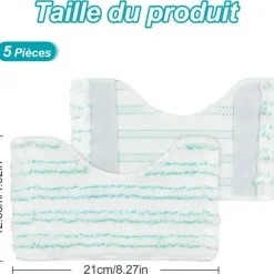 5 stk. udskiftningscover til kost Badeværelsesrens bruserens til Leifheit Micro Duo, mikrofiber udskiftningsklud egnet til rengøring af badeværelse