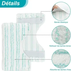 5 stk. udskiftningscover til kost Badeværelsesrens bruserens til Leifheit Micro Duo, mikrofiber udskiftningsklud egnet til rengøring af badeværelse
