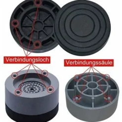 4 stk. universelle anti-vibrationspuder til vaskemaskine køleskab, kompatible med flere mærker