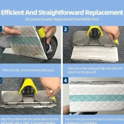 18 stk. VACMOP Pro Udskiftningsmoppepude til VACMOP Hårdt Gulv Støvsuger til Vacmop Pro VM252 VM251