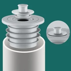 1 stk Vaskemaskine Rørforbindelse, Vandafløbsrør Tætning, Deodorant til Vaskemaskine, Afvaskning Grå