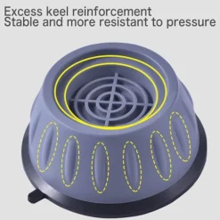 4 stk Vaskemaskinefødder til Anti-vibration, Anti-gang, Anti-støj, Anti-skrid, Anti-vibrations Gummi Vaskemaskinefødder