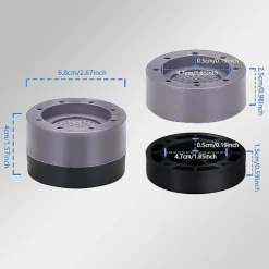 4 stk. Vaskemaskinepuder Møbelben, Tørretumbler Dele Løftehøjde Anti-vibrations Gummifødder